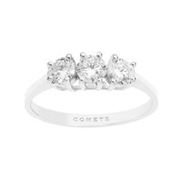 Ring Comete Woman Love Me Trilogy in White Gold Diamante ANB2139